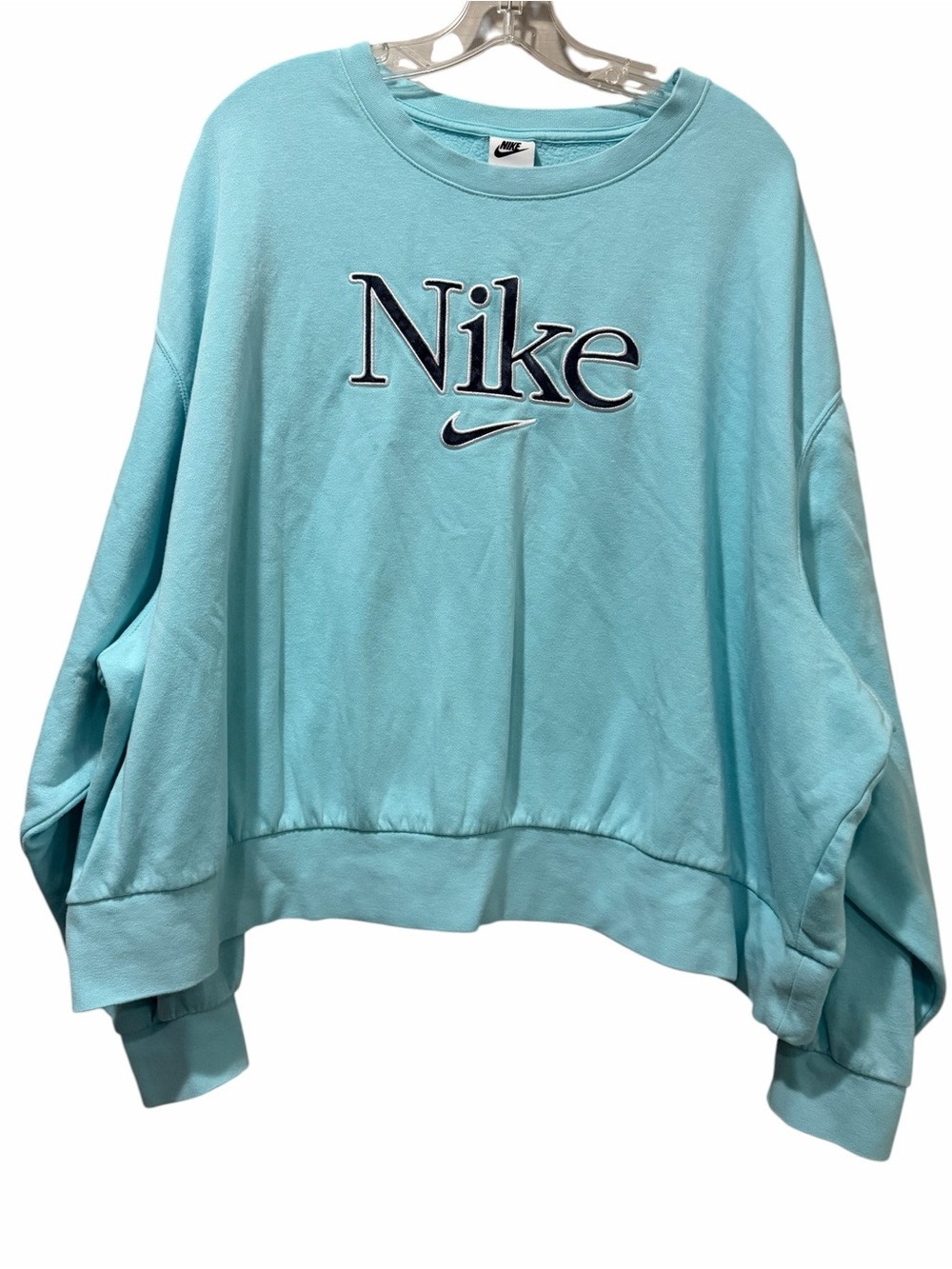Nike Women's 3X Blue Long Sleeve Crewneck Sweatshirt Plus Size B3